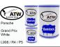 Preview: Porsche, Grand Prix White, L908 / R4 / P5: 500ml Lackdose + 500ml Klarlack + 250ml Härter - Set, von ATW Autoteile West.
